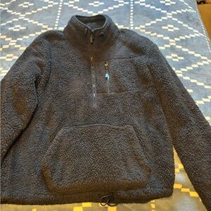 PINK black fluffy 1/4 zip